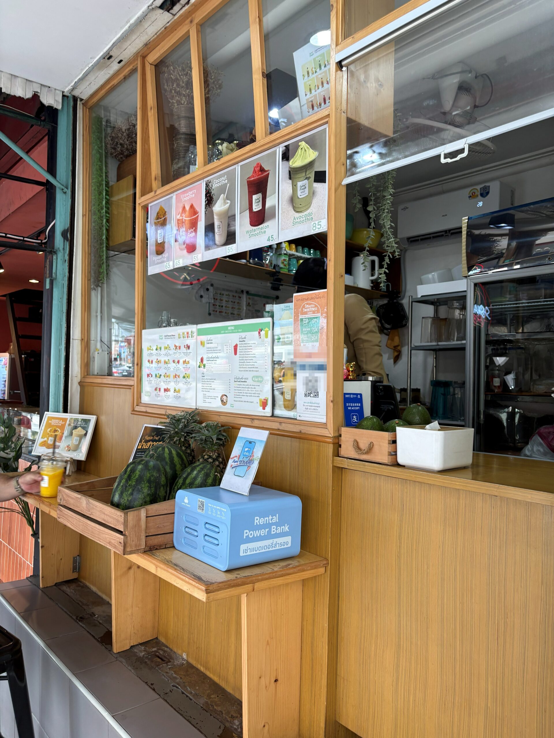 マンゴースムージー店の店頭